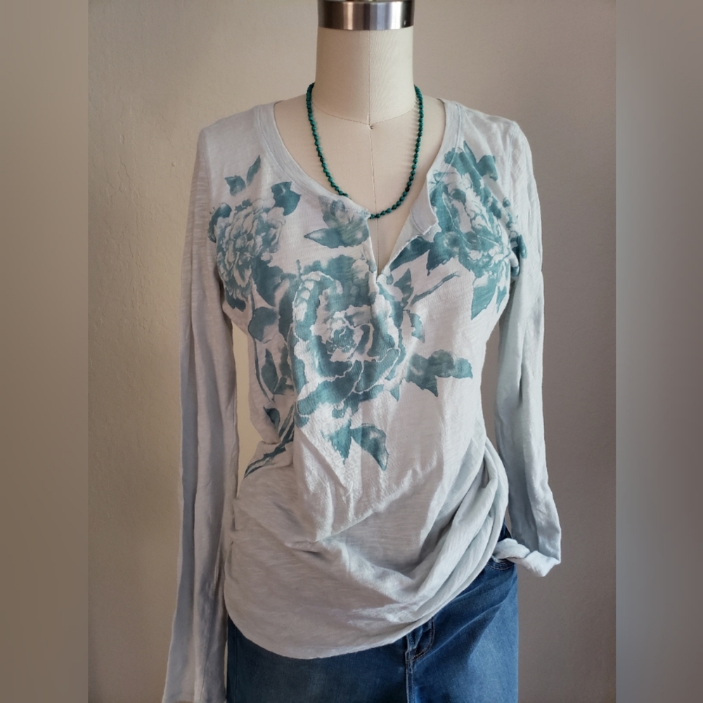 Lucky Brand Floral Long Sleeve Shirt